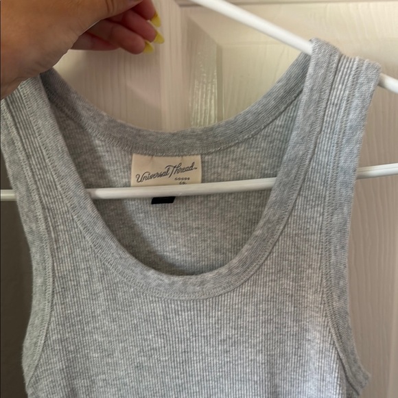 Universal Thread Light Gray Ribbed Dress - Picture 3 of 6